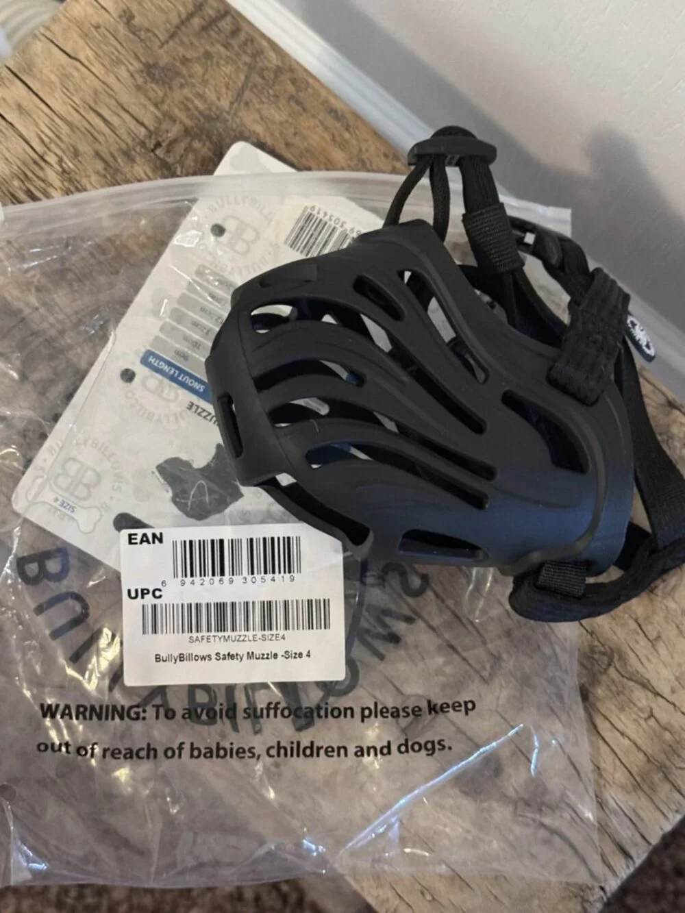 BullyBillows Safety Muzzle Size 3